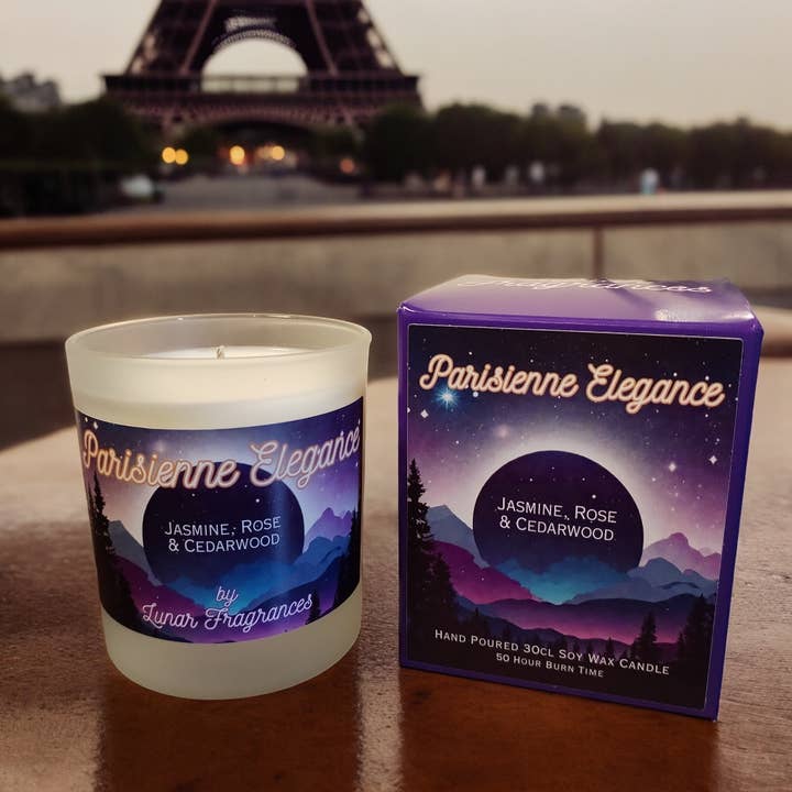 Parijse elegantie 220g sojawaskaars voor wholesale door Lunar Fragrances