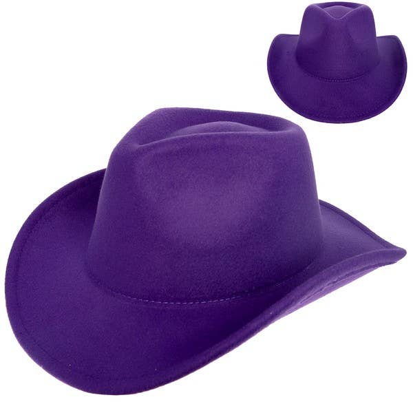 anbfashion - Vente Chapeau de cowboy – femme - CHAPEAU DE COWBOY À LARGE BORD EN FEUTRE OCCIDENTAL À LA MODE HTF29057