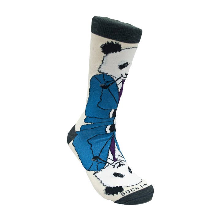 Sock Panda – Großhandel Socken - Unisex – Würdiger nachdenklicher Panda, der Anzugsocken trägt (Erwachsene Groß - Herrenschuhgrößen 42-46)4