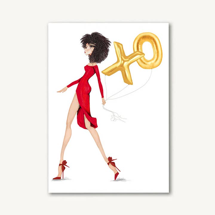 XO Greeting Card for wholesale by Beyoutifully Brown®