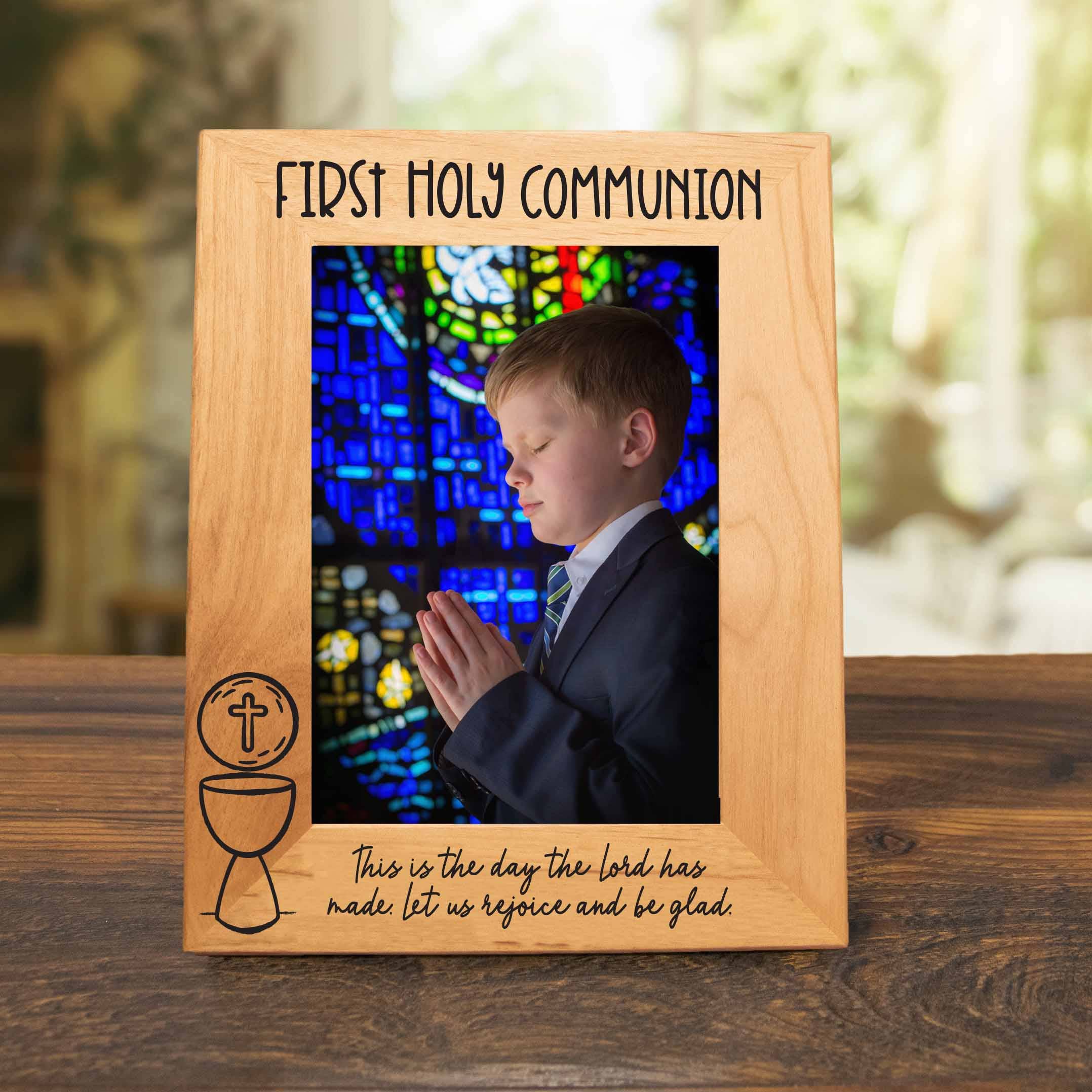 Firefly Wishes - Wholesale Picture Frame - First Holy Communion Wood Picture Frame - Classic Chalice3