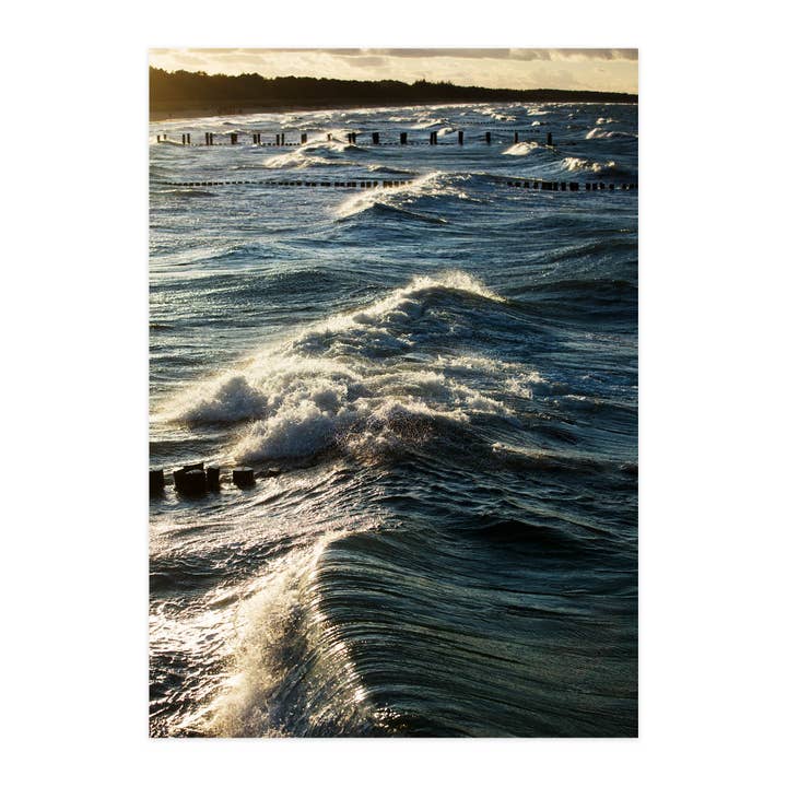 Cartolina "Onde dorate" per la vendita all'ingrosso da parte di paruspaper. nutzfeine papeterie