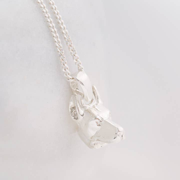 Pendal+ Decote sem Decote Dobermann Prata de Lei 925 por atacado de Gabbo Design