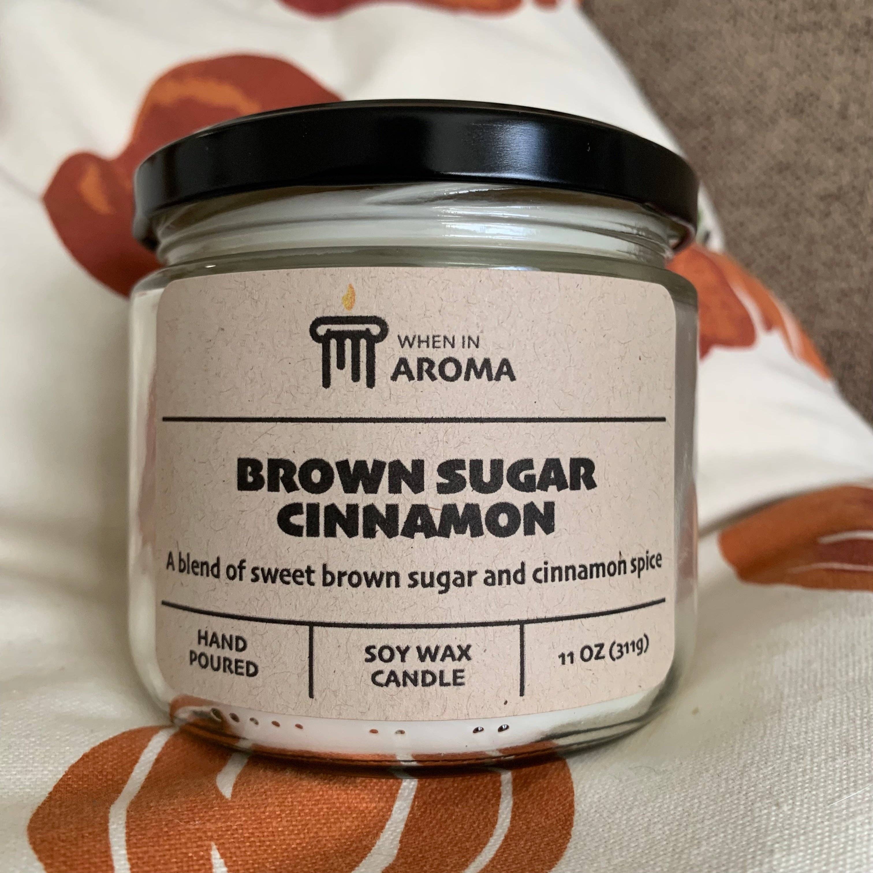 When In Aroma Candle Company - Wholesale Jar/Filled Candle - Brown Sugar Cinnamon Soy Candle2