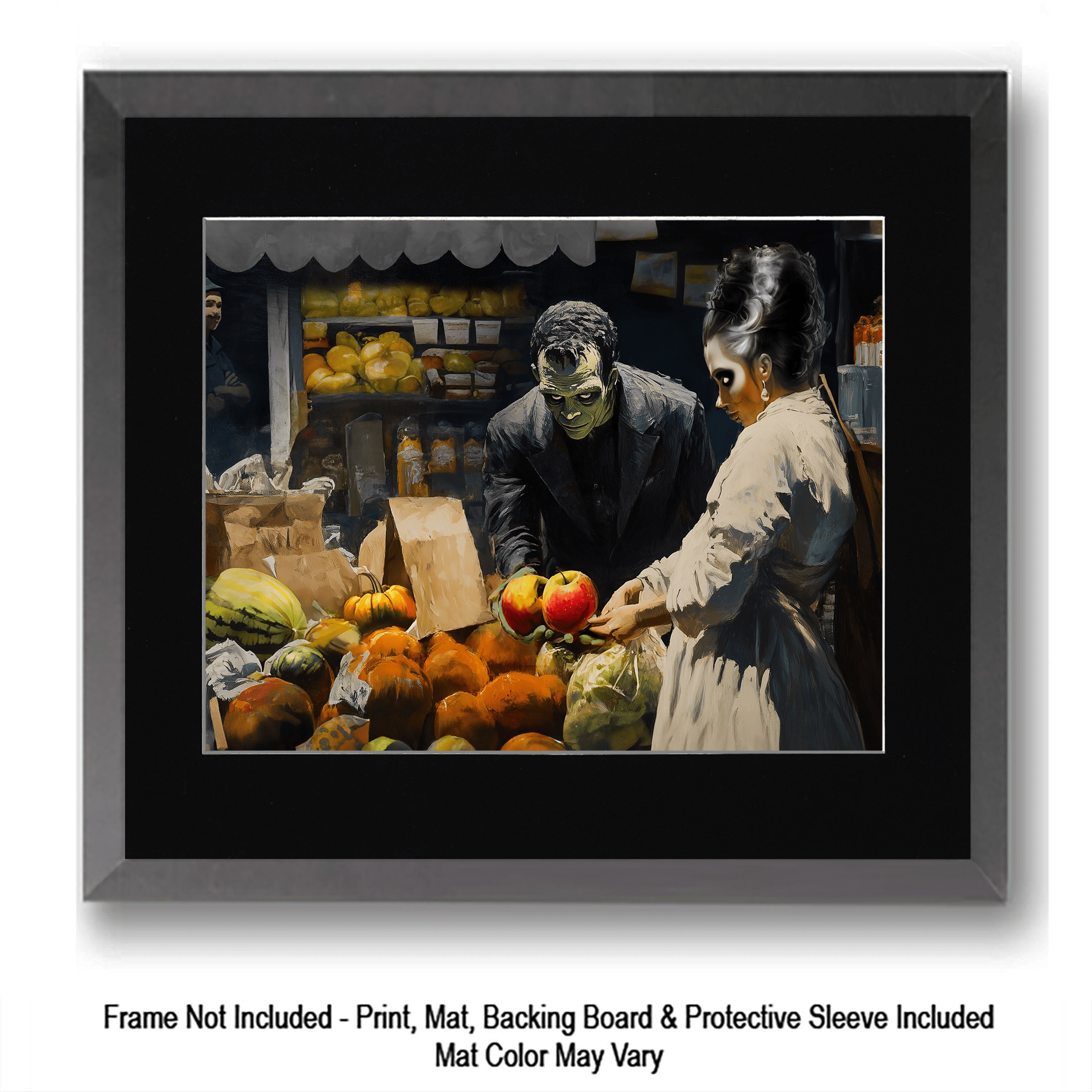 Mowbi – wholesale Art print – Wendigo at the Barber Shop - Monsters in Everyday Life Art Prints – 8″x10″ Artwork for 11″x14″ Frame7