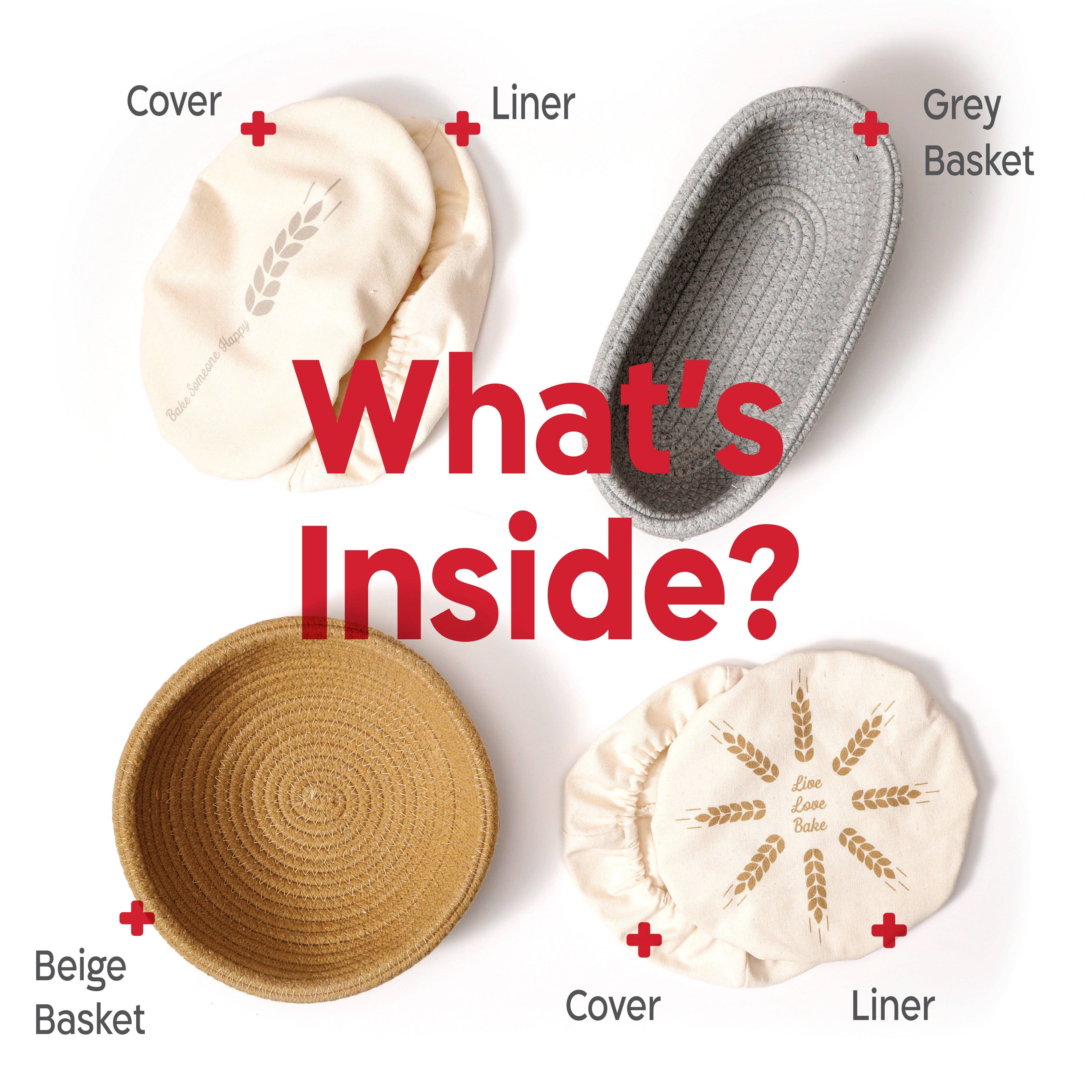 KneadAce - Wholesale Bread Pan - Oval & Round Cotton Rope Proofing Baskets7