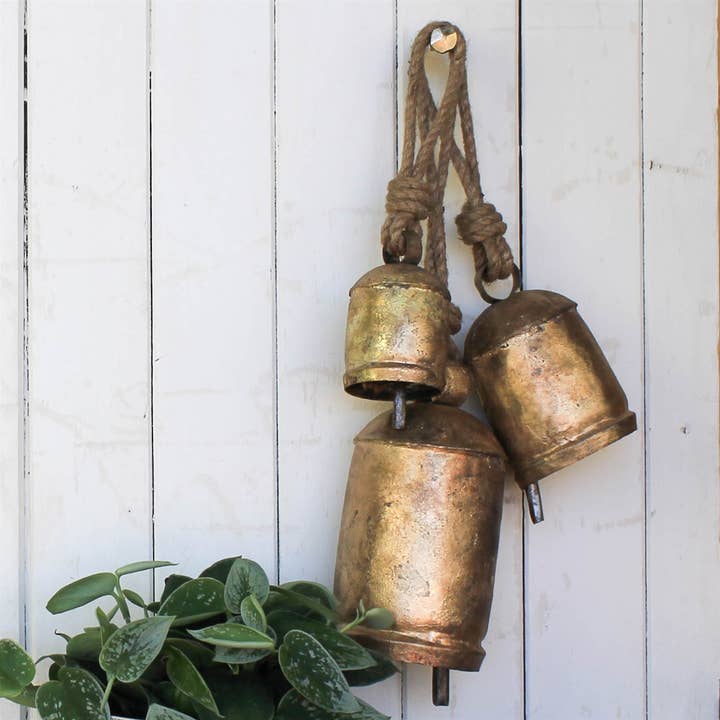 HomArt - Wholesale Bell - Chauk Bell with Rope Hanger, Brass - Sm