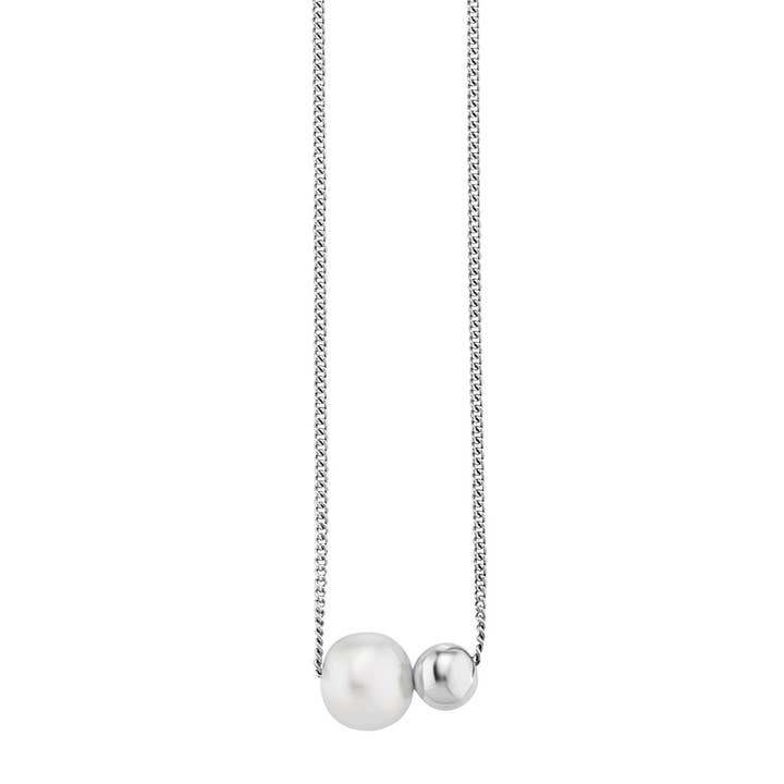 925 sterling silver rhodium-plated pearl necklace for wholesale by caï