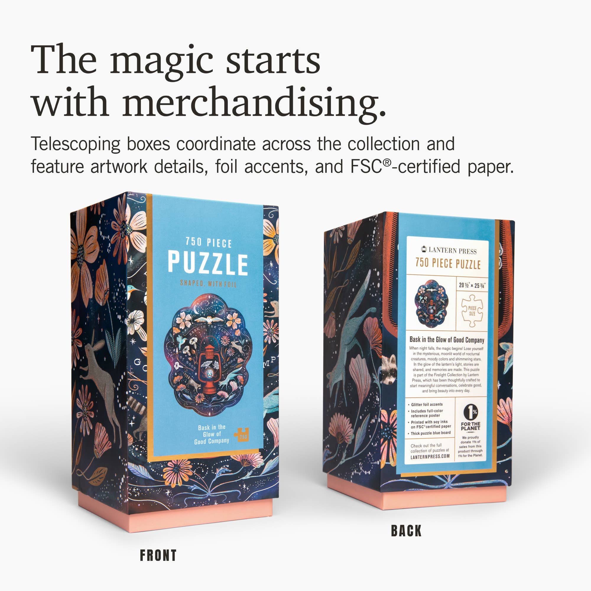 Lantern Press - Wholesale Puzzle - Adult - 750 PIECE PUZZLE, Bask in the Glow, Firelight4