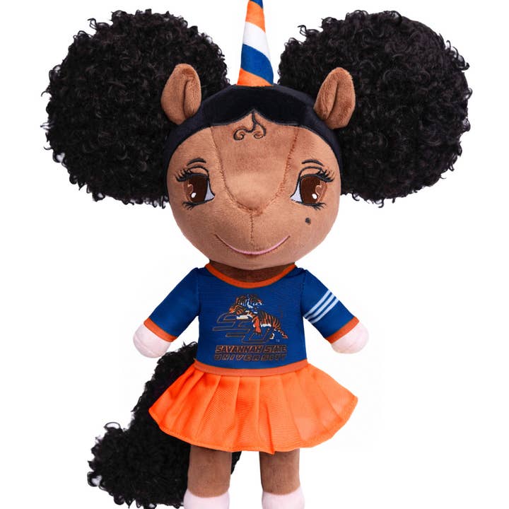 Savannah State University Enhörningsdocka med Afro Puffs - 14 tum för wholesale av YOUnicorn Kidz