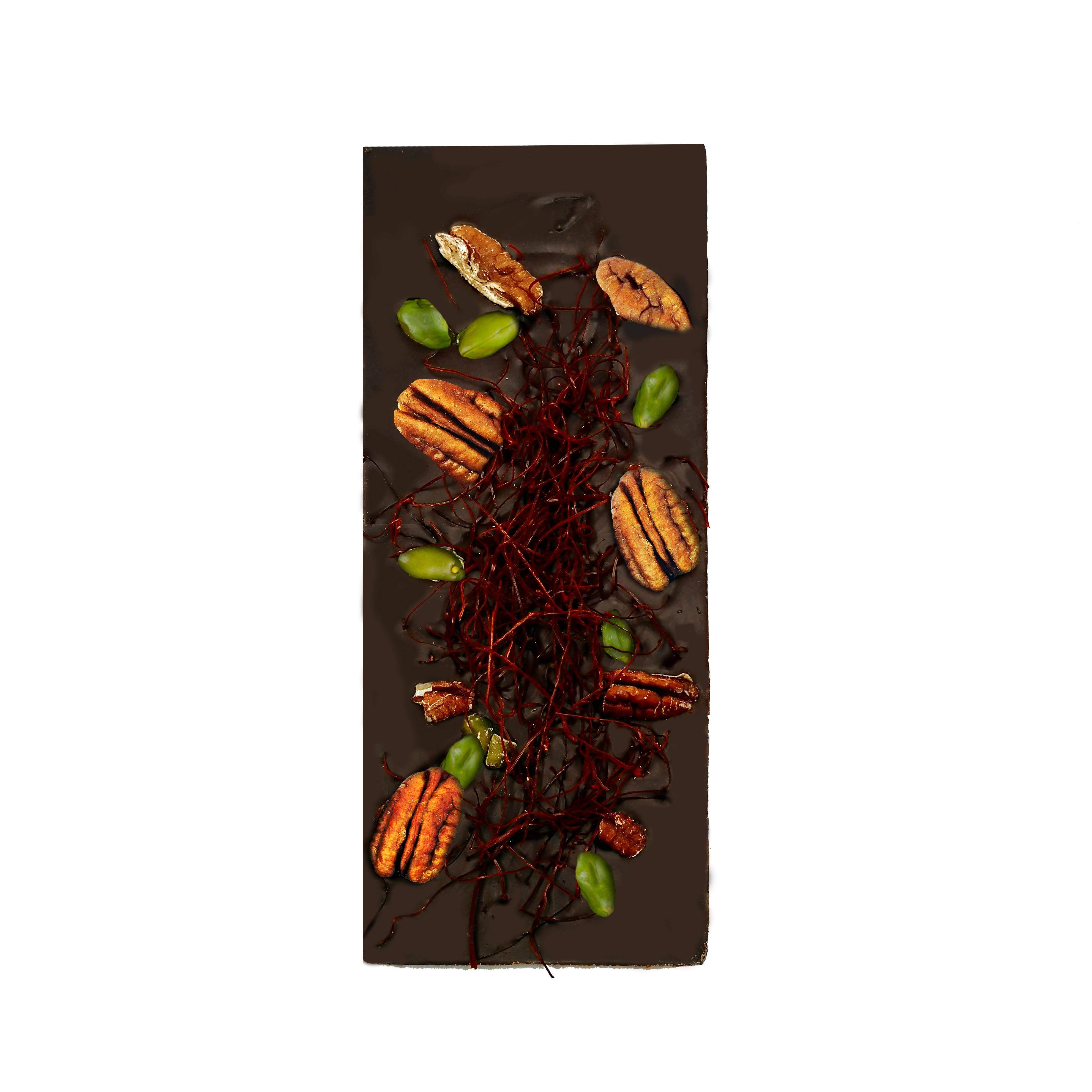 Ritonka ...made with love - Wholesale Chocolate Bar - GOURMET bitter chocolate pecan, chili threads, pistachios1
