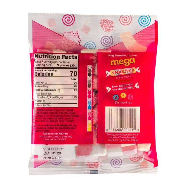 Shop The King - Wholesale Gummy - Squashies Smarties Squashies 5oz (Pack of 12)