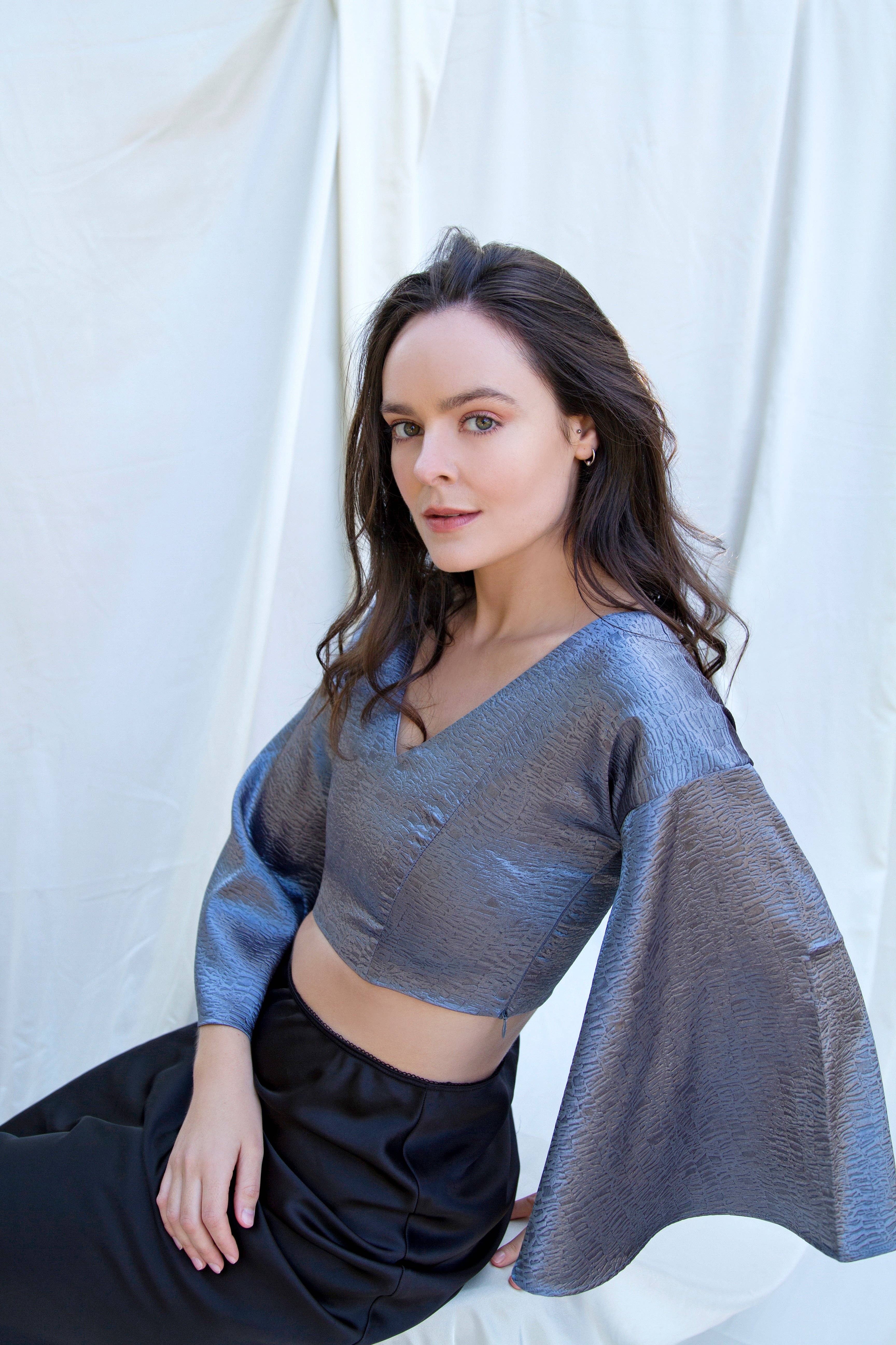 The Naked Laundry – wholesale Blouse – Women’s – Waterfall Sleeve Lehenga Crop Top1