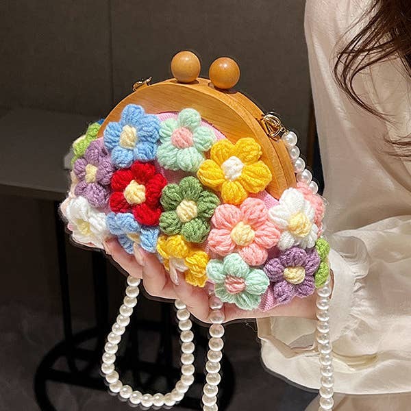 Sheer Trend - Wholesale Crossbody Bag - Women's - Chains Flower Shape Crossbody Bags Handbags1