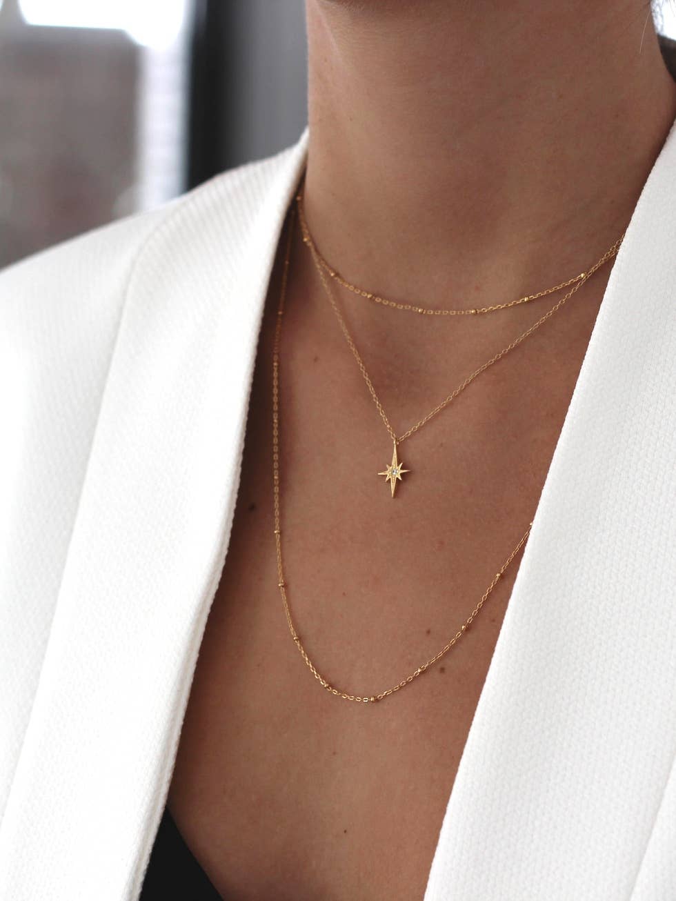 Aran Jewels - Wholesale Pendant/Charm Necklace - POLE STAR gold necklace2