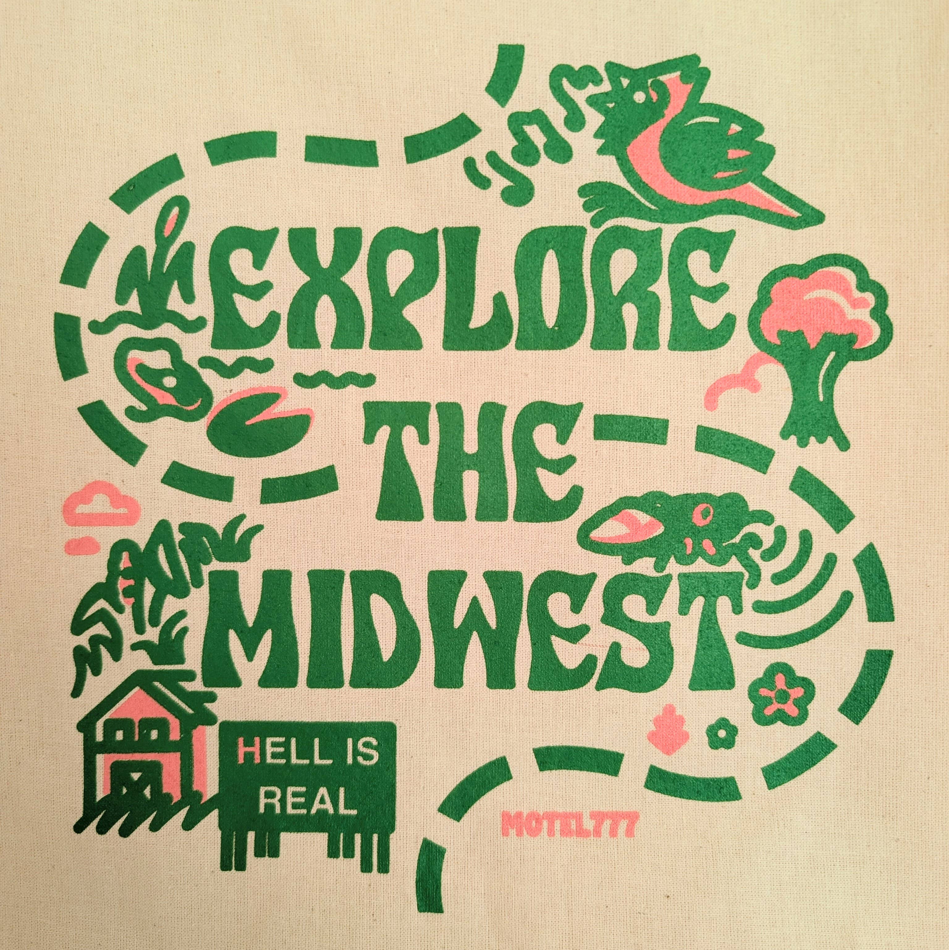 MOTEL777 - Wholesale Tote Bag - Unisex - Explore the Midwest Canvas Tote Bag2