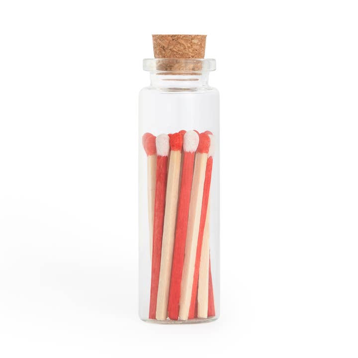 Red Hot Matches in Small Corked Vial for wholesale by Enlighten the Occasion