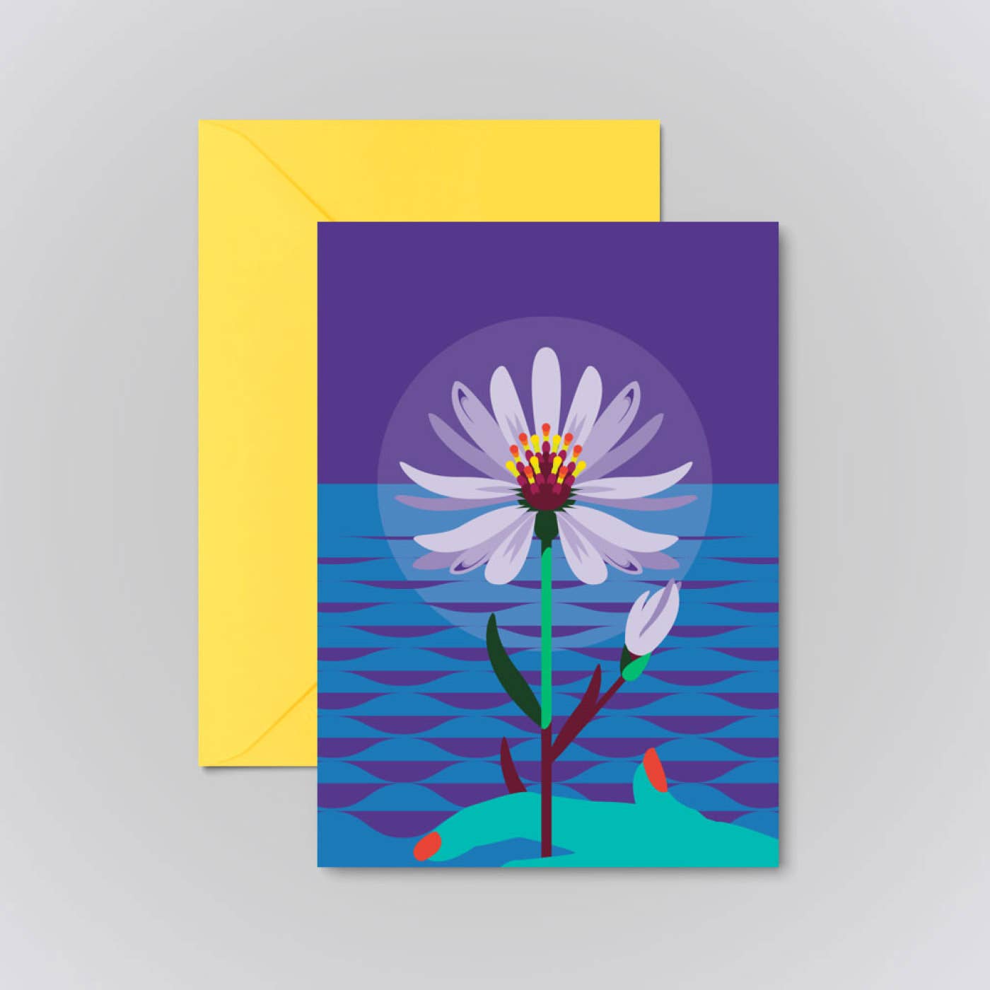 Pawpear - Wholesale Everyday Greeting Card - Sea Aster Greeting Card