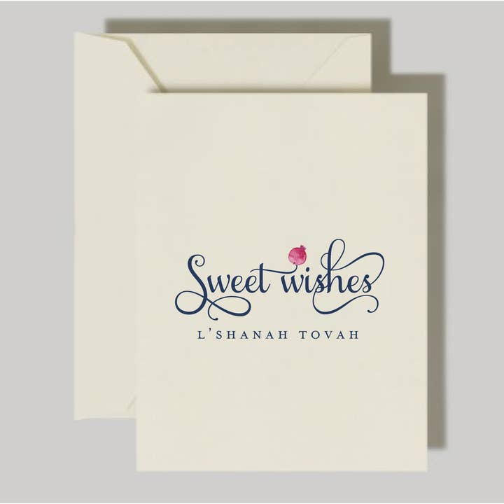 Rosh Hashanah Card Shinny Pomegranate Wishes for wholesale by Cohen Printing