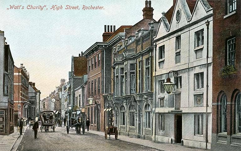 Found Image Press - Wholesale Sticker - Sticker EN-154 Watt's Charity, High Street, Rochestger, Engl0