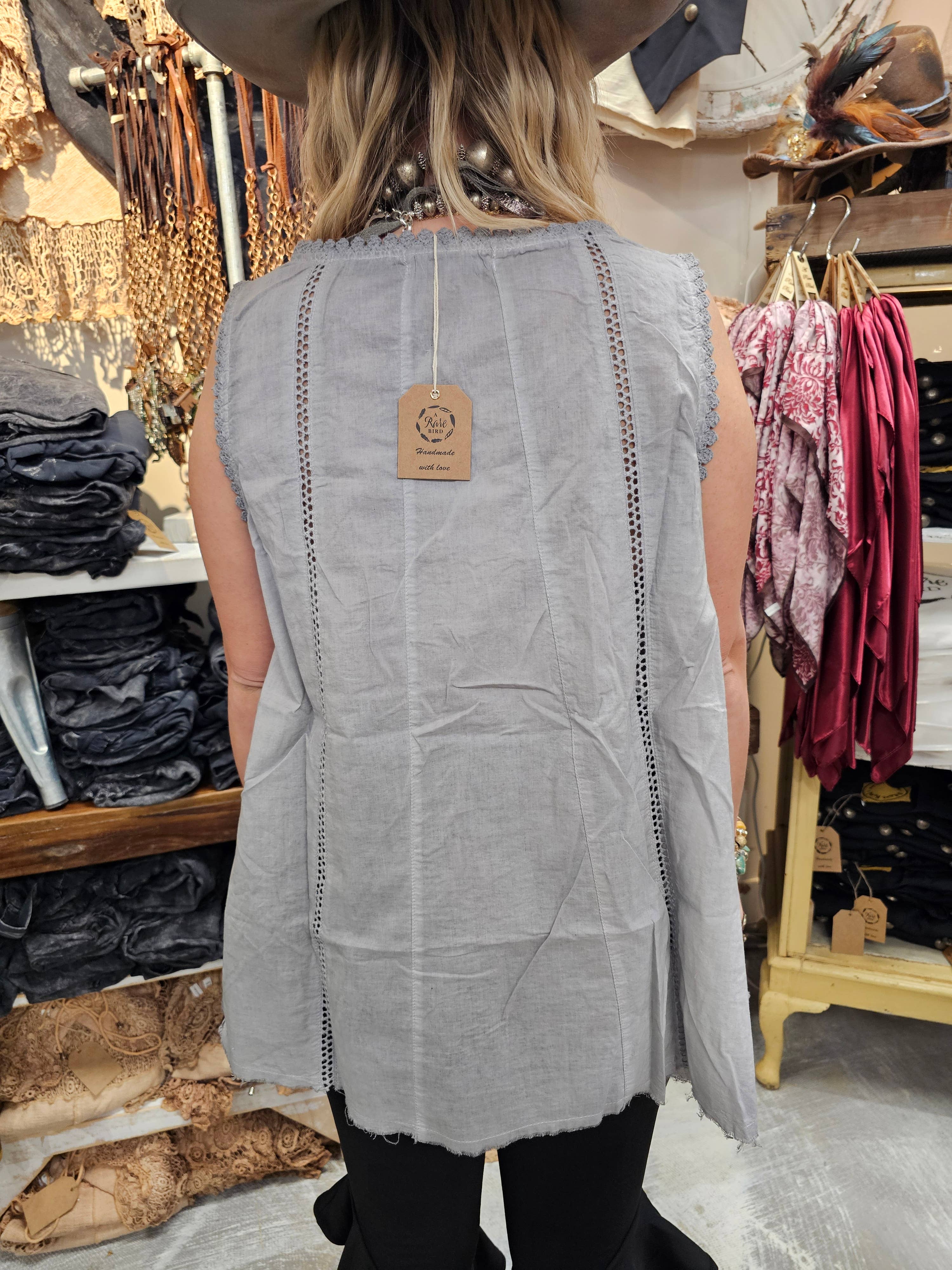 A Rare Bird Shop - Wholesale Camisole - Women's - Grey Lace Cami3