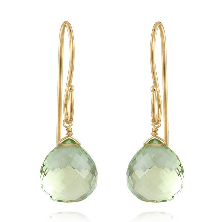Briolette Dangles-Green Amethyst for wholesale by Amelia Rose Jewelry