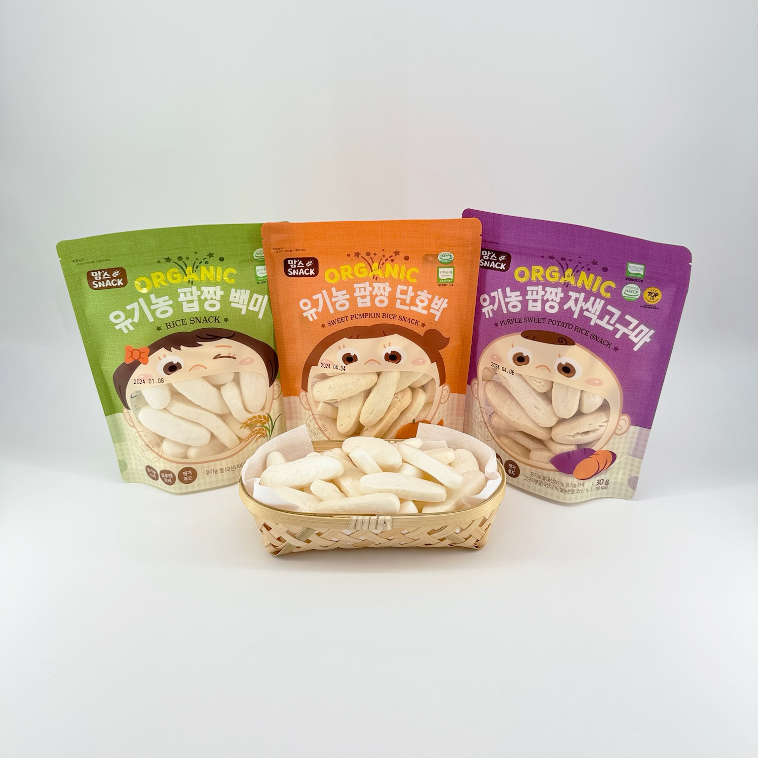 Organic One - Wholesale Puffed Snack - [CHUNG-O] POPJANG - ORGANIC RICE PUFF (3FLAVORS)7