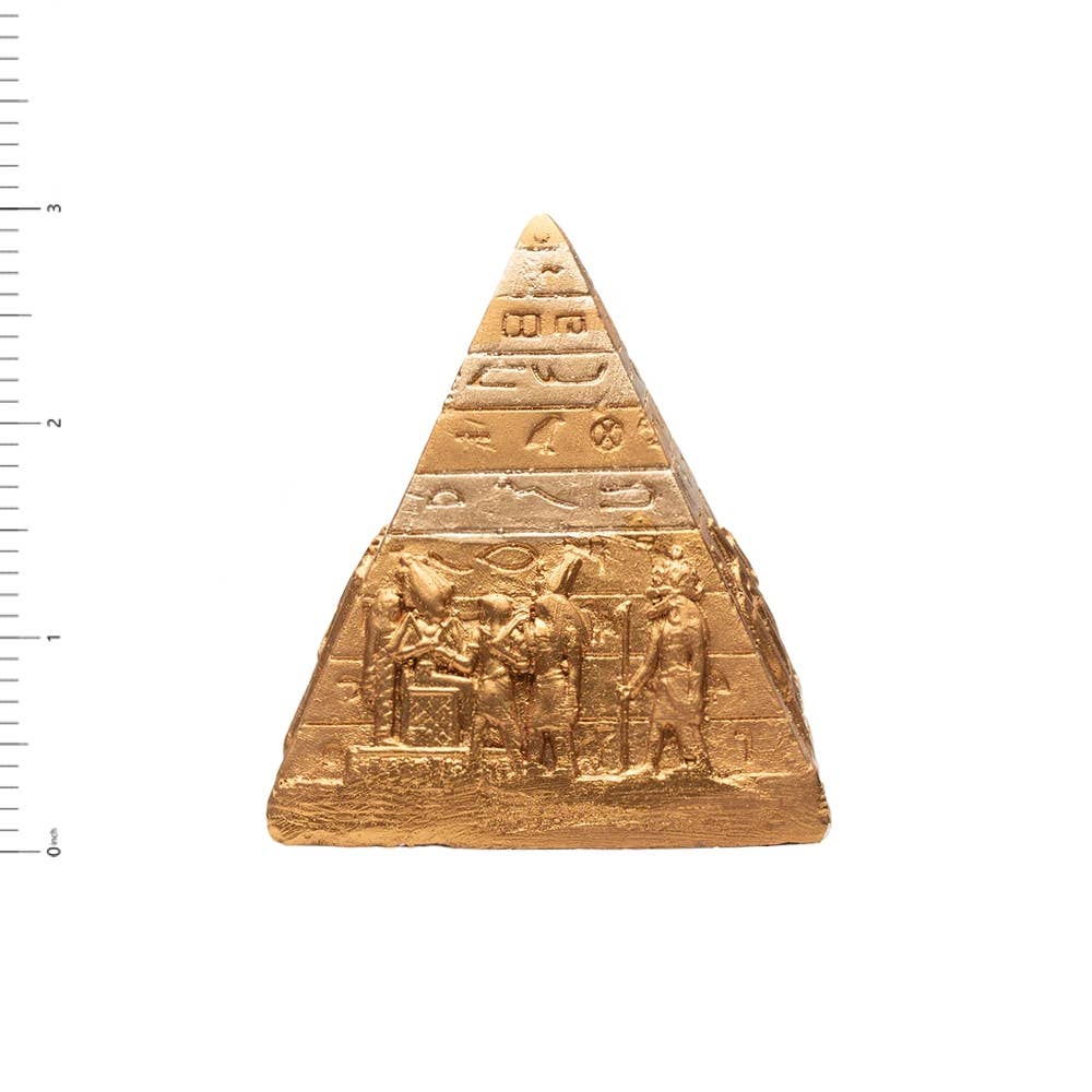 Discoveries, Inc. – Großhandel Dekofigur – Ägyptische Pyramide aus Gips in Gold - 7,6 cm2