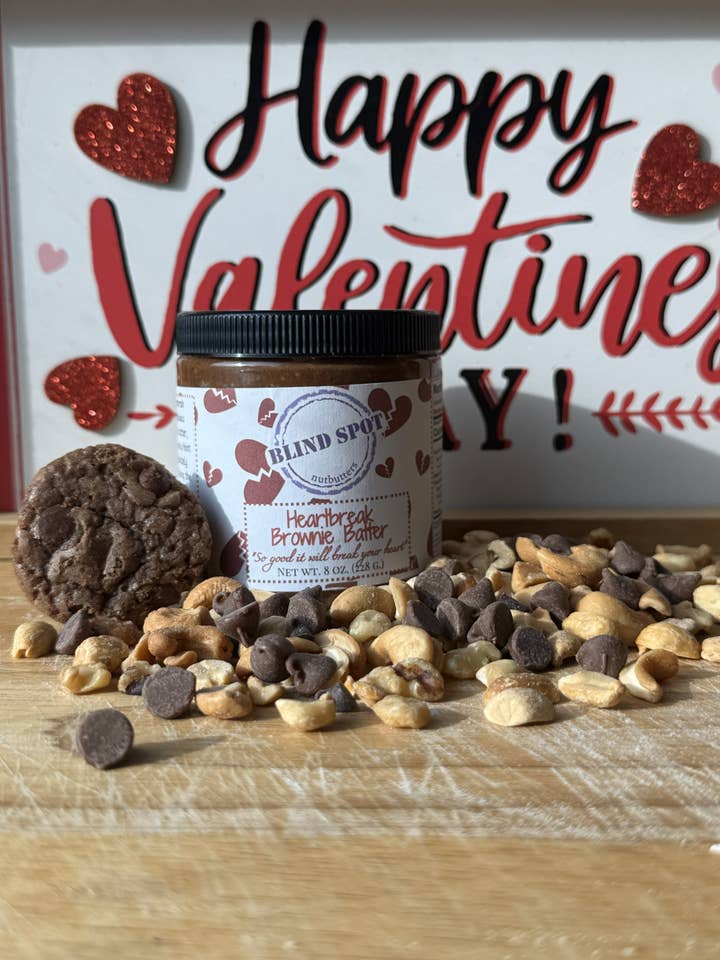 Heartbreak Brownie Batter 8oz for wholesale by Blindspot Nutbutters