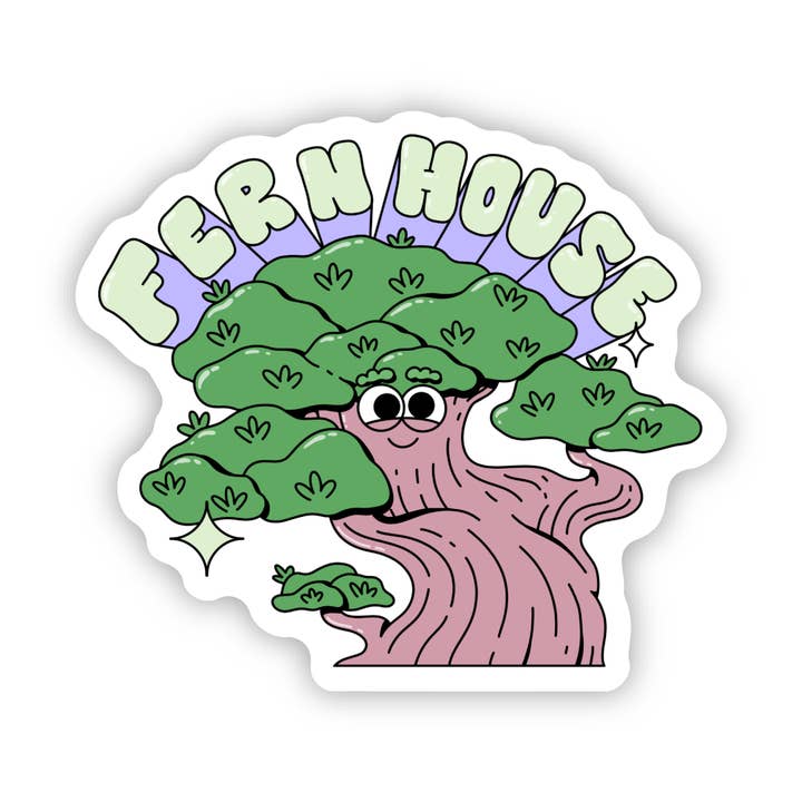 Belle Isle Fern House Sticker for wholesale by Big Moods