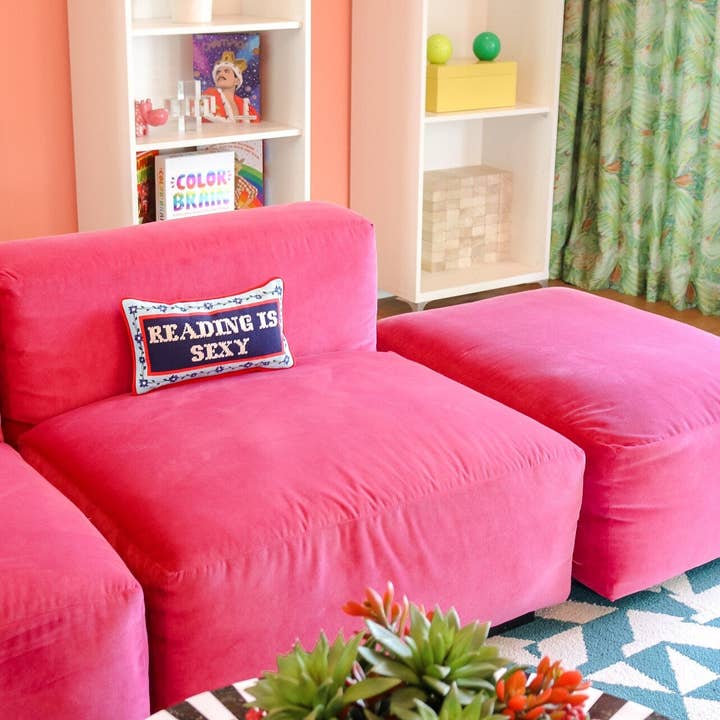 Southern Decorative - Wholesale Throw/Decorative Pillow - Reading is Sexy Needlepoint Pillow1