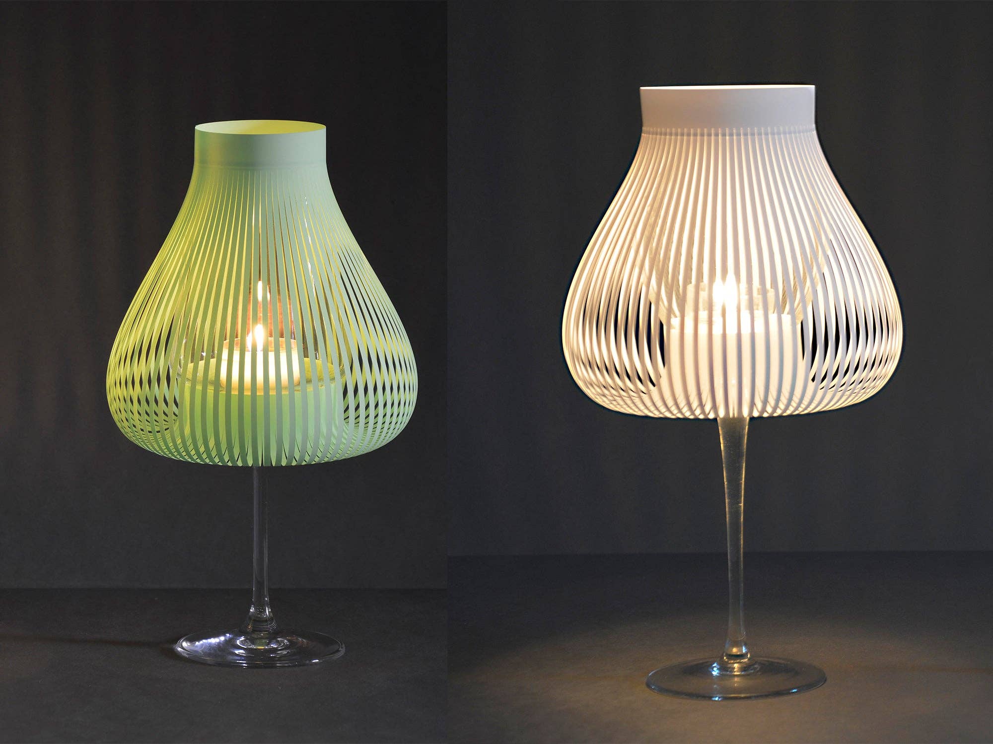 Andrea Moseler – Engroshandel Lyseholder – Miss Molly sæt med 4 farverige lampeskærme3