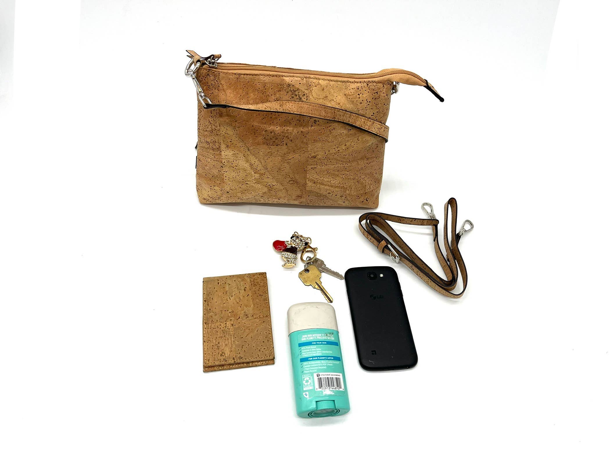 Dzolik vegan leather – Großhandel Geldbörse – Damen – Mittelgroße Umhängetasche aus Kork, vegan6