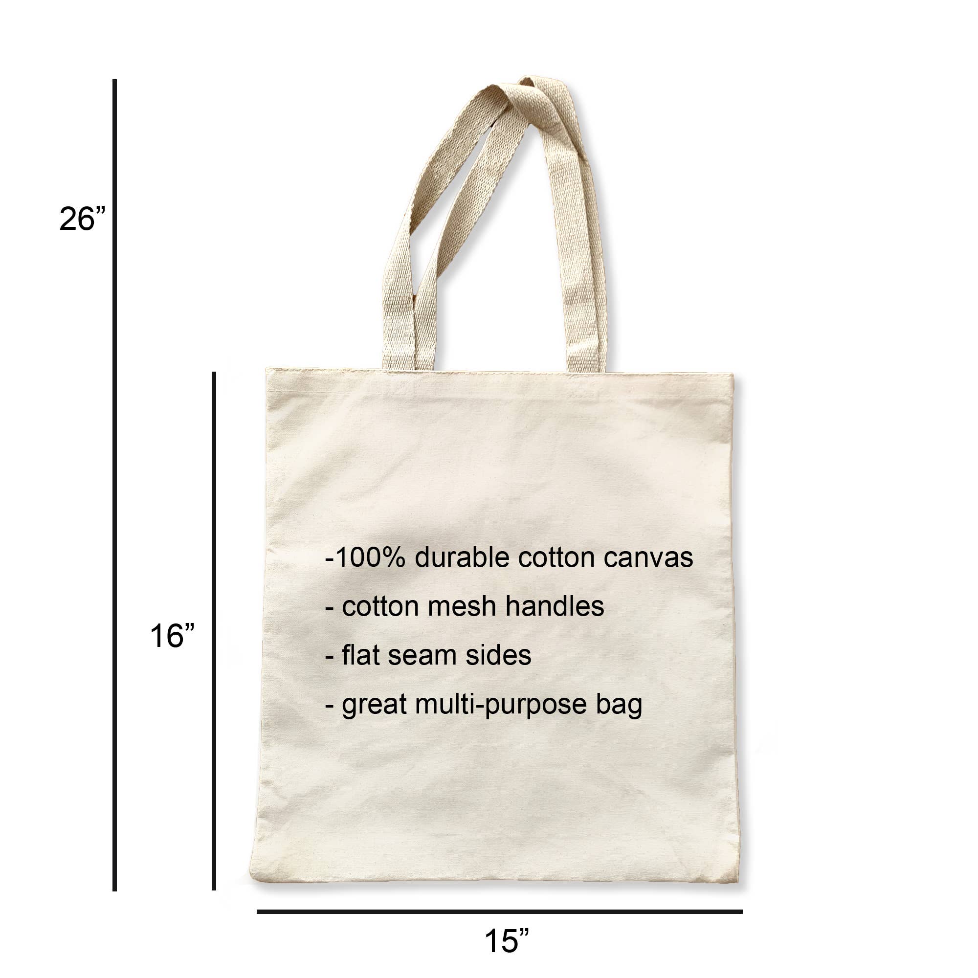 Sockprints - Wholesale Tote Bag - Unisex - Personalized Medium Market Canvas Tote Bag with a Location5