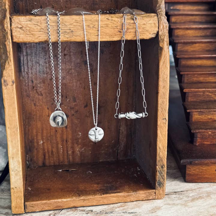 Heidi J Hale - Wholesale Pendant/Charm Necklace - Sterling Silver “Never Alone” Necklace