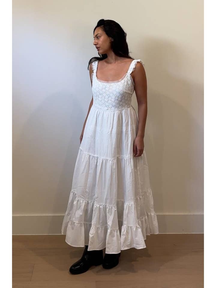 Tiered & Ruffled Maxi Dress for wholesale by Et Clet