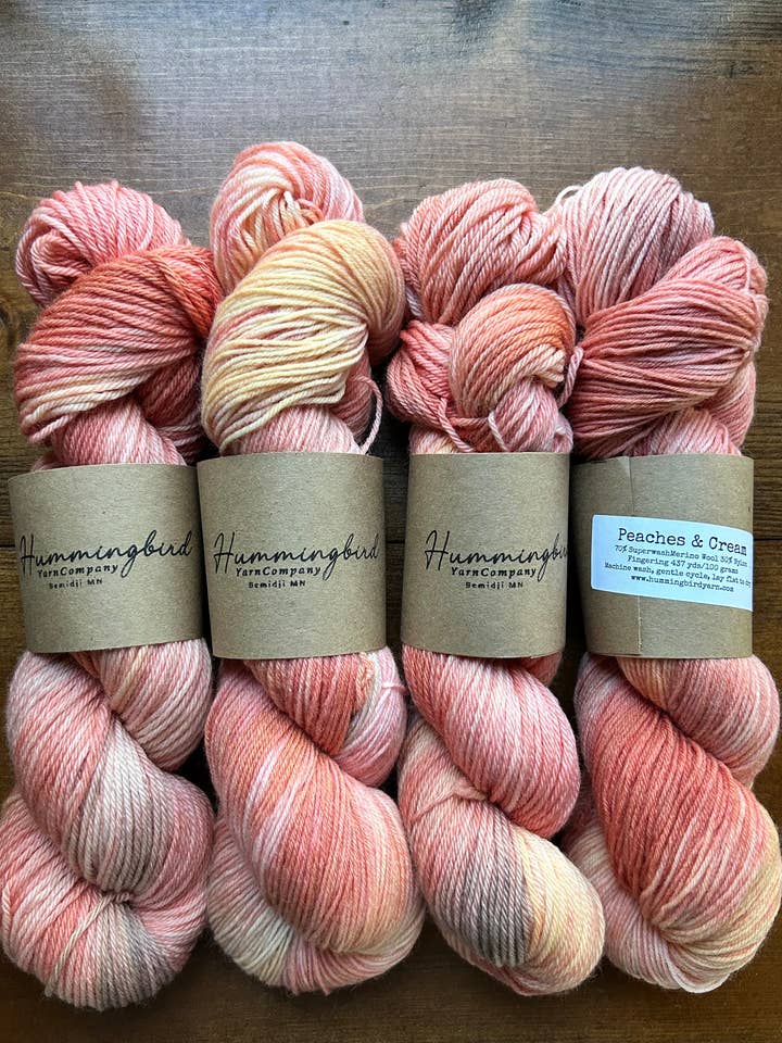 Peaches & Cream for wholesale by Hummingbird Yarn Company
