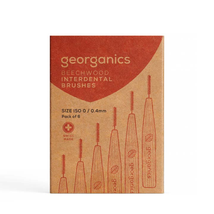 Georganics – wholesale Floss – Beechwood Interdental Brush - 6 x 0.4mm