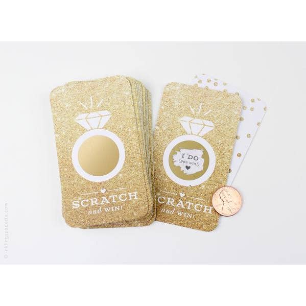 Inklings Paperie - Wholesale Card Game - Bridal Scratch-off Game - Faux Gold Glitter1