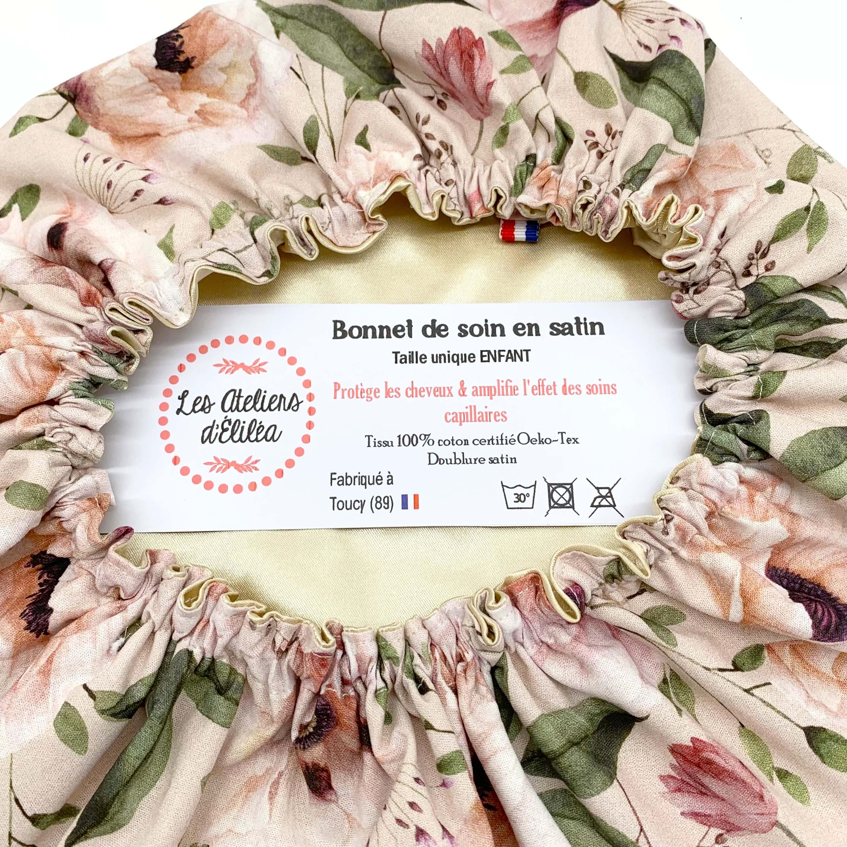 Les Ateliers d’Éliléa - Vente Base/primer de soins capillaires - Bonnet de soin capillaire en satin Adulte & Enfant5