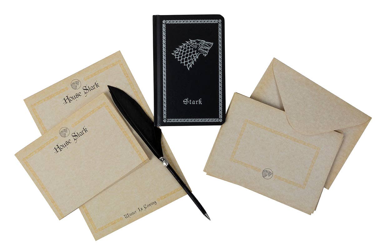 Insight Editions - #1 Pop Culture Publisher - Wholesale Stationery/Notecard Set - Game of Thrones: House Stark: Desktop Stationery Set/Pen5