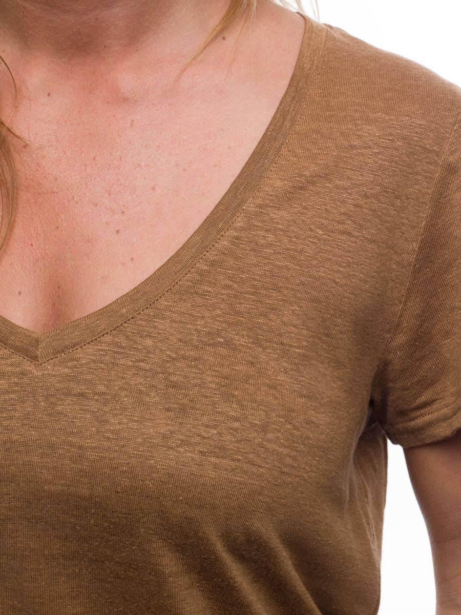 PangoLin - Wholesale T-Shirt - Women's - Women | V-neck | camel2