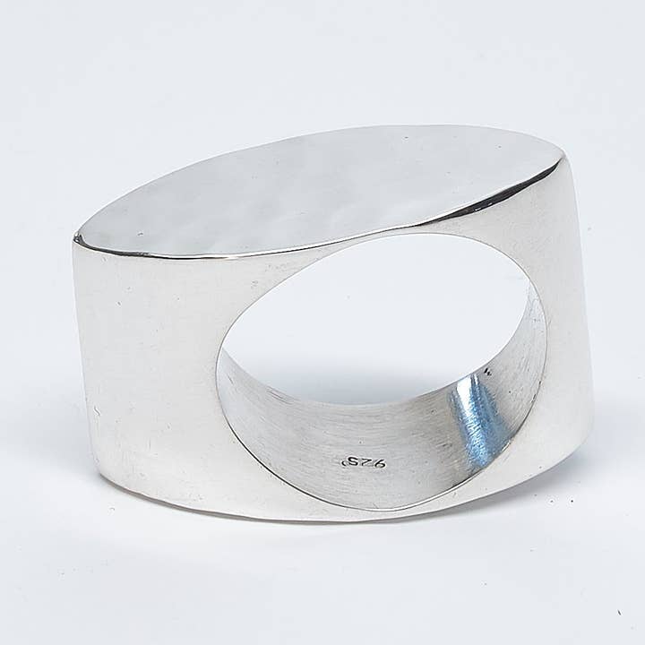 Thick Marquise Sterling Silver Ring for wholesale by Renata Rubio 92.5