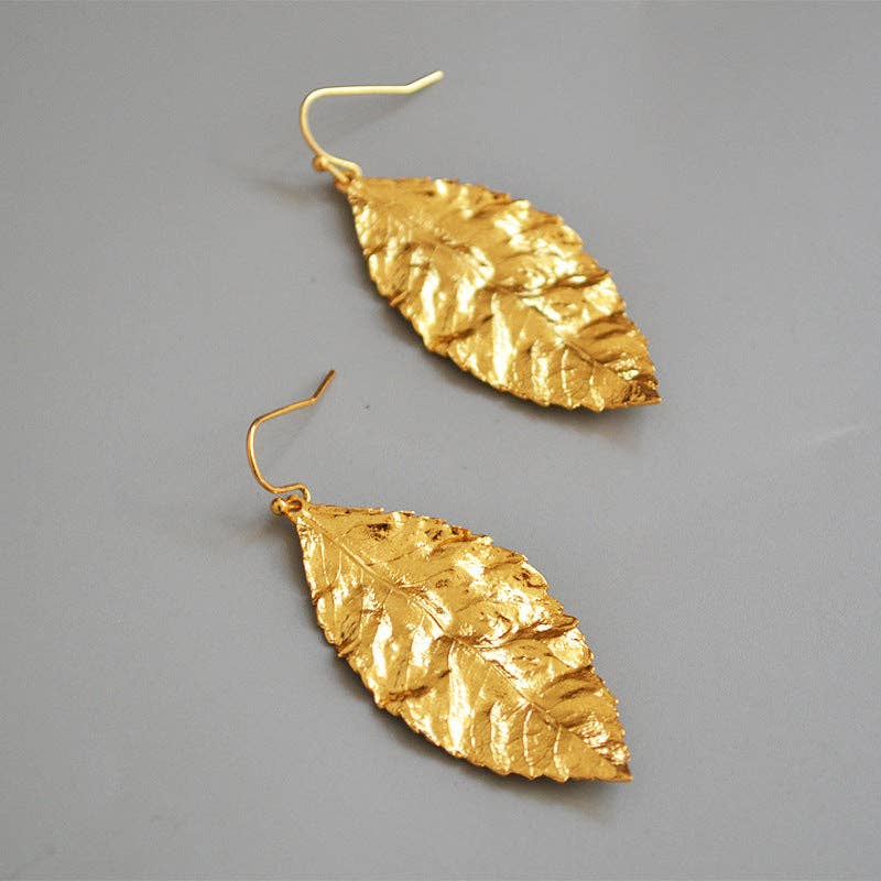 Revelari - Wholesale Dangle Earrings - Gold Leaf Earrings – Elegant Design1