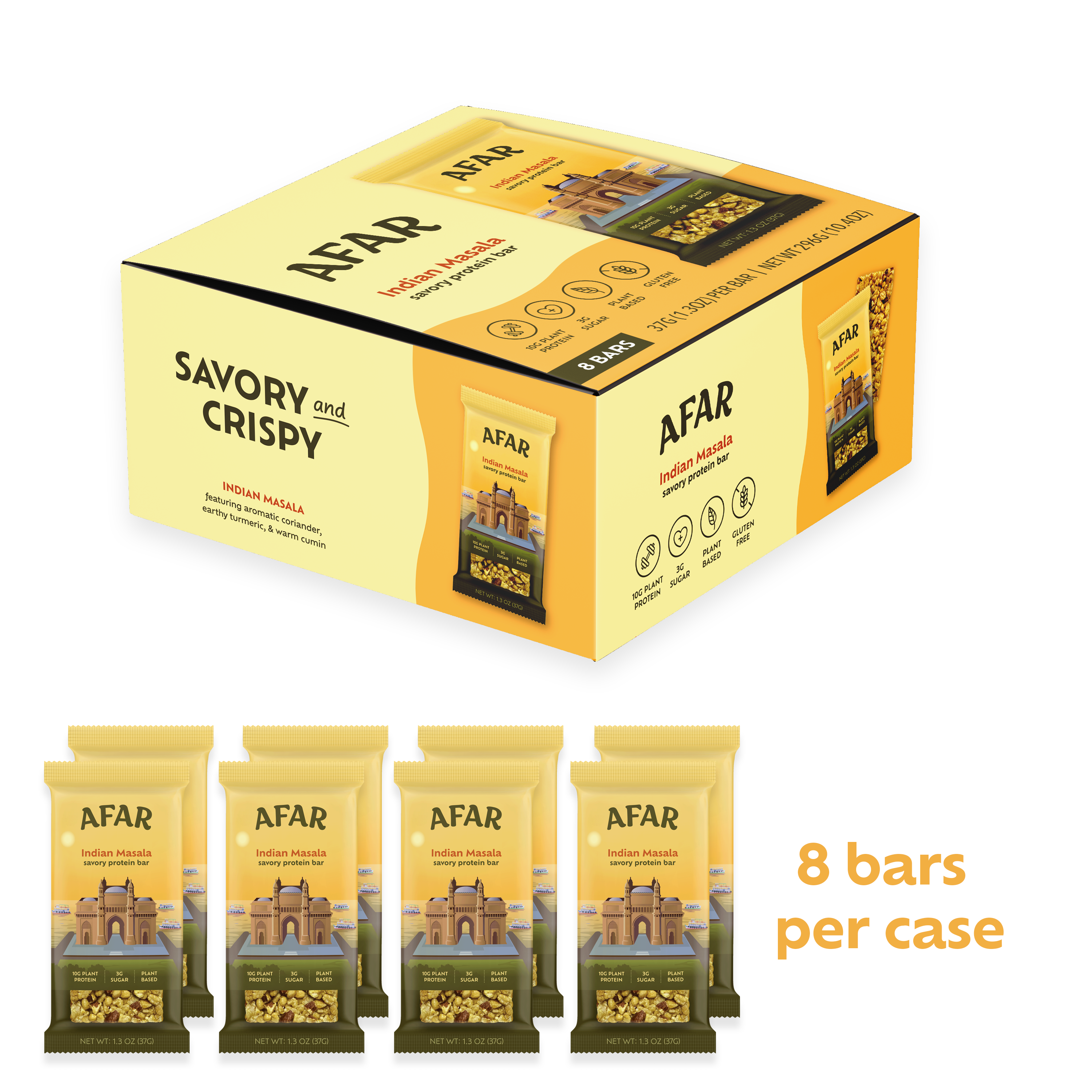 Afar Foods - Wholesale Snack Bar - Savory Protein Bar - Indian Masala Flavor1
