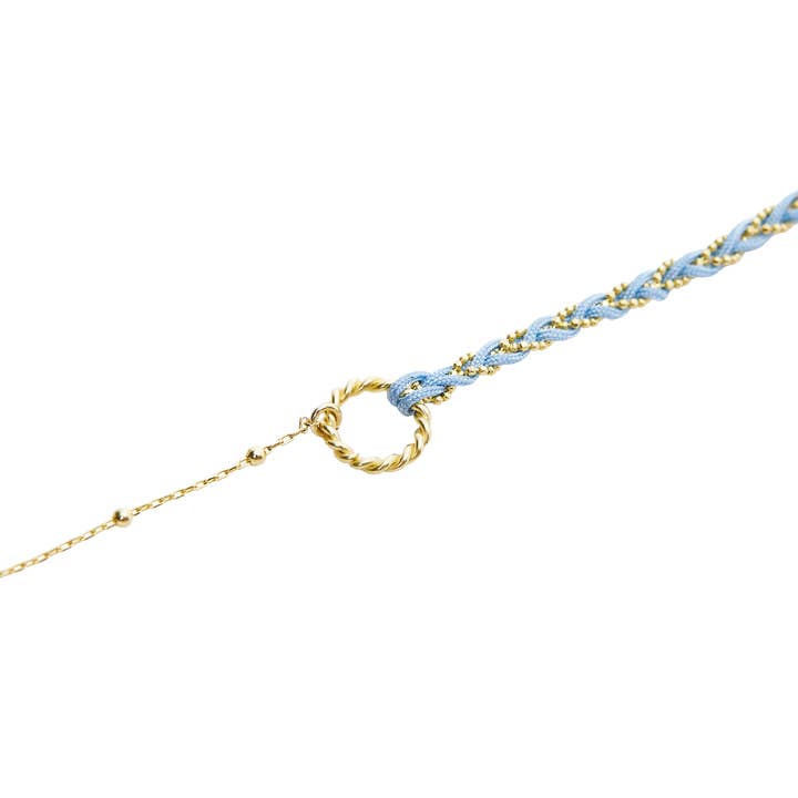 Handmade Rope Braided Sterling Silver Beaded Chain Friendship Bracelet for wholesale by Spero London