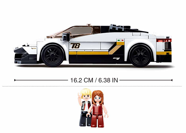 Sluban Europe BV - Wholesale Toy Car/Truck - Kids - M38-B0957/Modelbricks Italian supercar white2