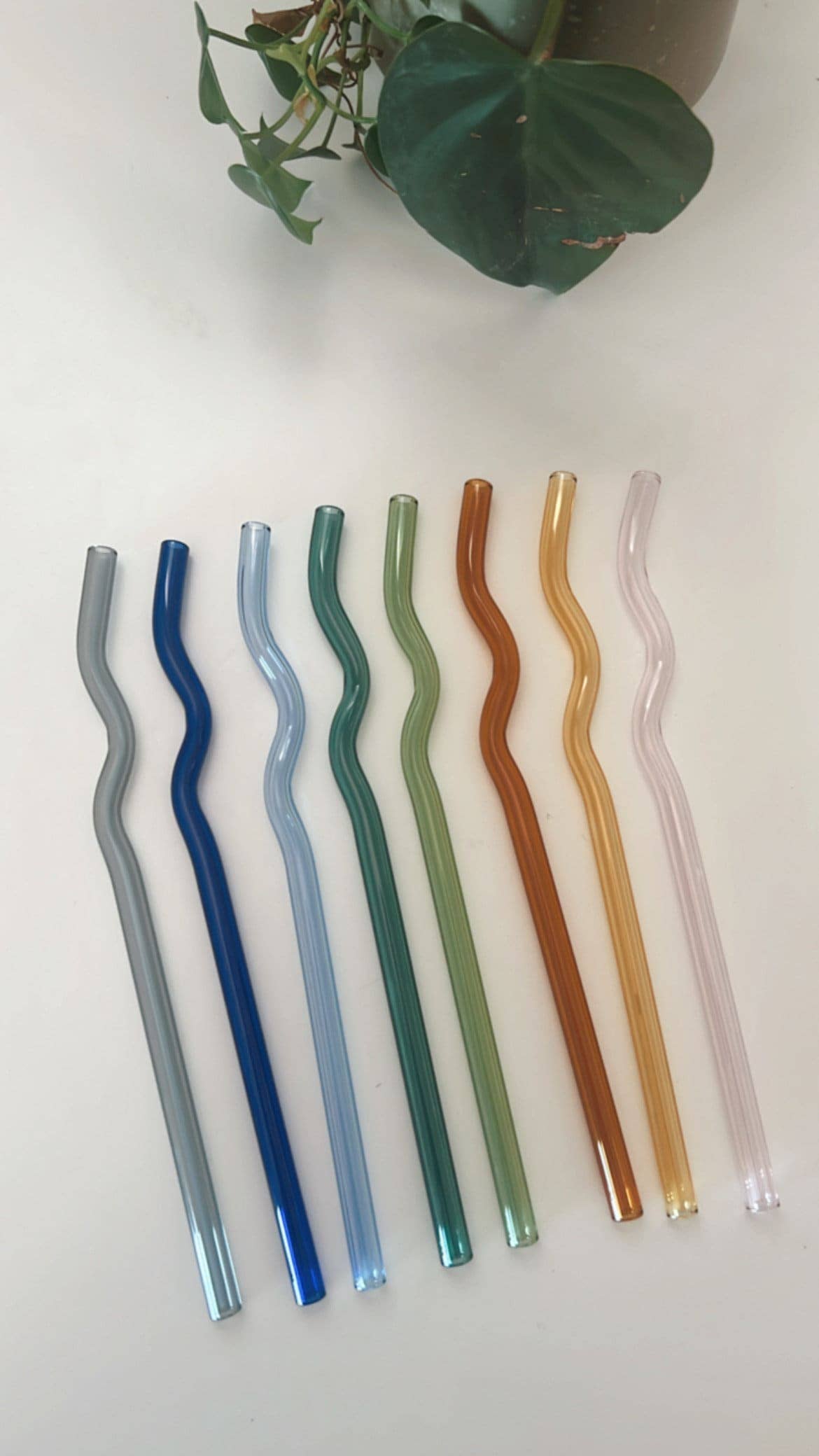 NVDSIGNZ - Vendita all'ingrosso Cannuccia - Cannucce di vetro ondulate multicolori per birra e caffè freddo.4