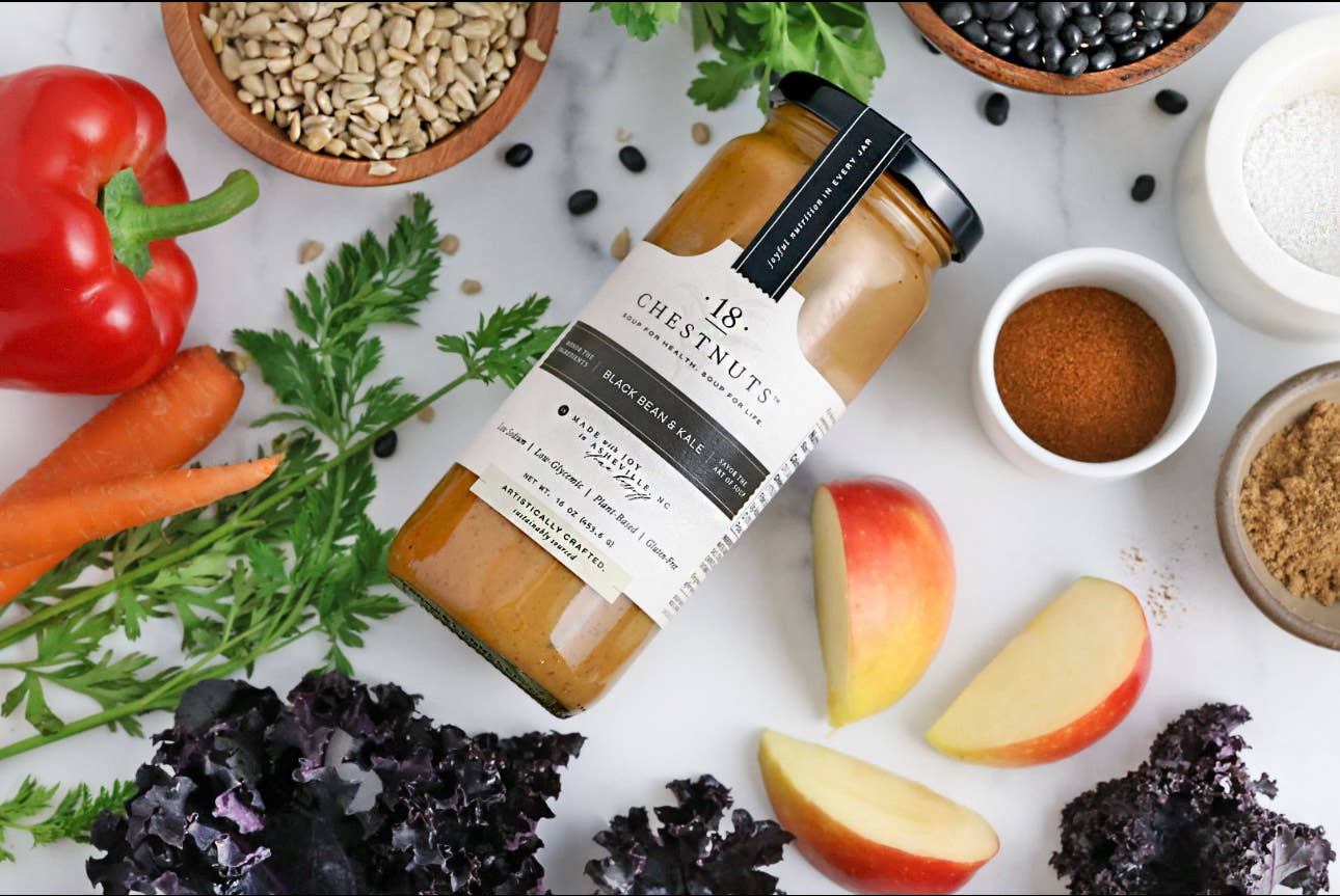 18 Chestnuts Soups - Wholesale Soup - Black Bean & Kale Soup 32 oz Plant Based & Gluten Free3