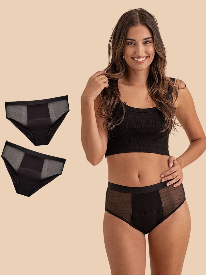 2 Charlotte menstruatieonderbroeken van katoen voor wholesale door Anaissa